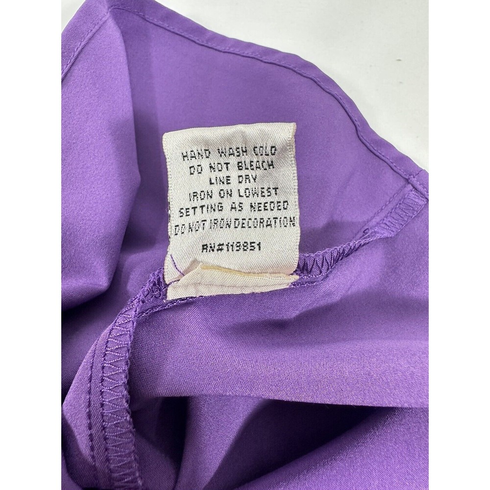 Soulmates Dress Women's Sz M Purple Sleeveless One‎ Shoulder Ruffle Fit & Flare - Picture 6 of 10